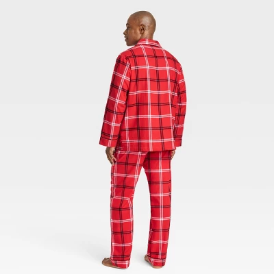 Men's Plaid Flannel Matching Family Pajama Set - Wondershop™ Red 1 Men's Plaid Flannel Matching Family Pajama Set - Wondershop™ Red