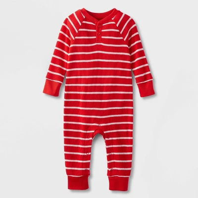Baby Striped Matching Family Footed Pajama - Wondershop™ Red 5 Baby Striped Matching Family Footed Pajama - Wondershop™ Red - Image 5