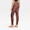 Women's Holiday Plaid Seamless Fleece Lined Leggings - Wondershop™ Black/Red