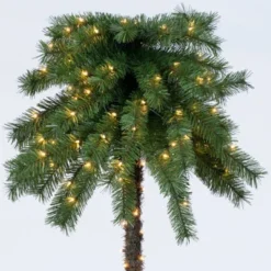 6ft Pre-Lit Artificial Palm Tree Clear Lights - Wondershop™