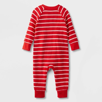Baby Striped Matching Family Footed Pajama - Wondershop™ Red 1 Baby Striped Matching Family Footed Pajama - Wondershop™ Red