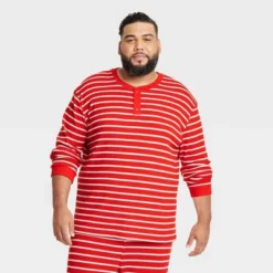 Men's Striped Matching Family Thermal Pajama Top - Wondershop™ Red -Wonder Deals Store GUEST 4e0b2840 5db6 42b4 bb6b daf9beebdfbb