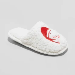 Kid's Holiday Santa Happy Face Scuff Slippers - Wondershop™ Cream -Wonder Deals Store GUEST 4e9e1014 9fc2 4b8c 829c 3c6016cef287
