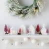 10pc Battery Operated Decorative Ceramic Village Kit White With Blush Trees - Wondershop™