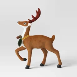 17" Flocked Deer With Greenery Animal Sculpture - Wondershop™ Brown -Wonder Deals Store GUEST 583d212b 9d1b 4646 84d7 a9d1d0348022