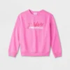 Kids' J'Adore Christmas Matching Family Sweatshirt - Wondershop™ Pink