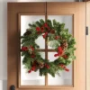 28" Mixed Greenery And Cedar With Pinecones And Red Berries Artificial Christmas Wreath Green - Wondershop™