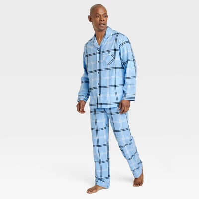 Men's Plaid Flannel Matching Family Pajama Set - Wondershop™ Blue 3 Men's Plaid Flannel Matching Family Pajama Set - Wondershop™ Blue - Image 3