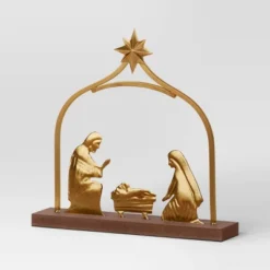 3pc Metal Christmas Nativity Scene Figurine Set - Wondershop™ Gold -Wonder Deals Store GUEST 6f71a657 af48 4636 9ecb 15d0d7e15980