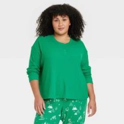Women's Matching Family Thermal Pajama Top - Wondershop™ Green -Wonder Deals Store GUEST 740d2542 afe6 4eb2 bad4 e16572b2af35