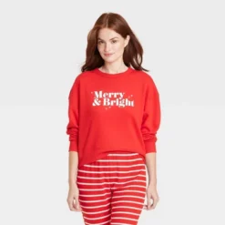 Women's Merry & Bright Matching Family Sweatshirt - Wondershop™ Red -Wonder Deals Store GUEST 793eeabd 5d19 4907 aeb7 963f38ff63c8