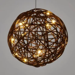 Battery Operated Brown Faux Rattan Sphere Fairy String Lights Warm White With Brown Wire - Wondershop™ -Wonder Deals Store GUEST 79ca5b75 49eb 4877 b7d8 3a37a139bbf8