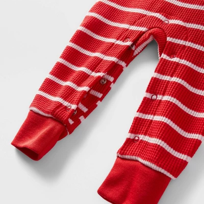 Baby Striped Matching Family Footed Pajama - Wondershop™ Red 2 Baby Striped Matching Family Footed Pajama - Wondershop™ Red - Image 2