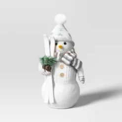 19.25" Fabric Snowman Figurine With Skis - Wondershop™ White -Wonder Deals Store GUEST 8ac6c87b bc56 4c7f 8779 b663c4585a30