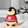 24" LED Penguin Wearing Snowflake Sweater Christmas Novelty Sculpture Light Warm White Lights - Wondershop™