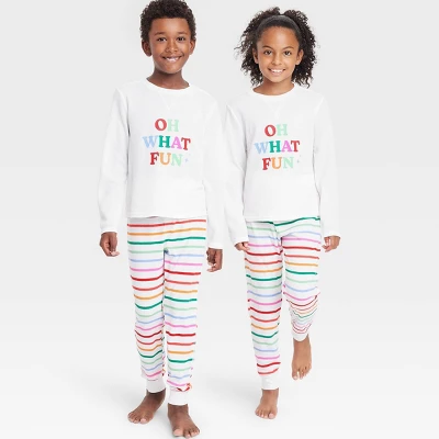 Kids' Striped Oh What Fun Matching Family Thermal Pajama Set - Wondershop™ 5 Kids' Striped Oh What Fun Matching Family Thermal Pajama Set - Wondershop™ - Image 5