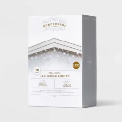 70ct LED Christmas Icicle Lights Cool White With White Wire - Wondershop™ -Wonder Deals Store GUEST 977853e4 a029 4f1b 84ad 140a6c9b00fc