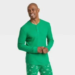 Men's Matching Family Thermal Pajama Button-Down Shirt - Wondershop™ Green -Wonder Deals Store GUEST 9fccb9b1 6d46 4fa8 a3e6 bdcce0fac71c