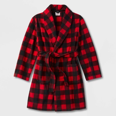 Kids' Buffalo Check Matching Family Robe - Wondershop™ Red 1 Kids' Buffalo Check Matching Family Robe - Wondershop™ Red