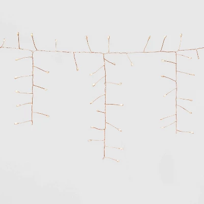 164ct LED High Density Dewdrop Garland Christmas Icicle Lights Warm White With Copper Wire - Wondershop™ 2 164ct LED High Density Dewdrop Garland Christmas Icicle Lights Warm White With Copper Wire - Wondershop™ - Image 2