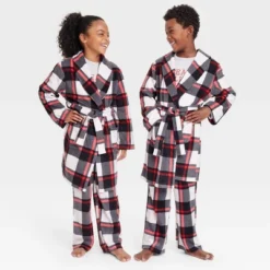 Kids' Buffalo Check Matching Family Robe - Wondershop™ Black -Wonder Deals Store GUEST ae0c3c99 3726 450b ab80 5395d668325b