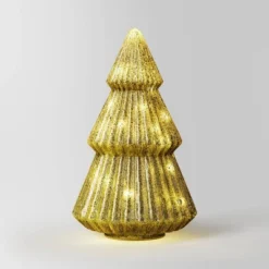 10.25" Battery Operated Lit Glass Christmas Tree Figurine - Wondershop™ -Wonder Deals Store GUEST b328e3b1 f6ef 4a87 9ffe d0419e1e7255