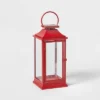17" Decorative Metal Christmas Lantern Red - Wondershop™