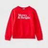 Kids' Merry & Bright Matching Family Sweatshirt - Wondershop™ Red