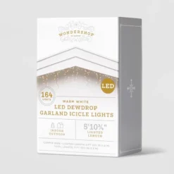 164ct LED High Density Dewdrop Garland Christmas Icicle Lights Warm White With Copper Wire - Wondershop™ 6 164ct LED High Density Dewdrop Garland Christmas Icicle Lights Warm White With Copper Wire - Wondershop™ -Wonder Deals Store GUEST d12ae083 e551 4559 bb3c 9ad1bbd1df04