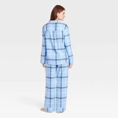 Women's Plaid Flannel Matching Family Pajama Set - Wondershop™ Blue 1 Women's Plaid Flannel Matching Family Pajama Set - Wondershop™ Blue