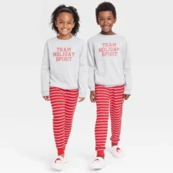 Kids' Team Holiday Spirit Matching Family Sweatshirt - Wondershop™ Gray -Wonder Deals Store GUEST de9bd163 8184 4cf0 a571 67fc42a2ce65