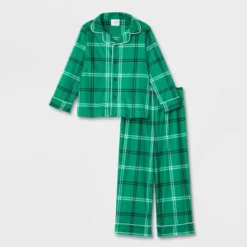 Toddler Plaid Matching Family Pajama Set - Wondershop™ Green