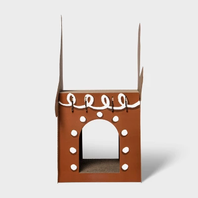 Gingerbread Playhouse 2 Story Cat Scratcher - Wondershop™ 1 Gingerbread Playhouse 2 Story Cat Scratcher - Wondershop™