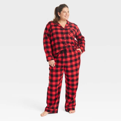 Women's Buffalo Check Flannel Matching Family Pajama Set - Wondershop™ Red 4 Women's Buffalo Check Flannel Matching Family Pajama Set - Wondershop™ Red - Image 4