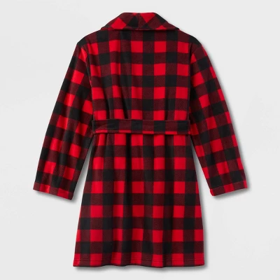 Kids' Buffalo Check Matching Family Robe - Wondershop™ Red 2 Kids' Buffalo Check Matching Family Robe - Wondershop™ Red - Image 2