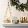 16.25" Battery Operated Lit Wire Christmas Tree Sculpture - Wondershop™ Gold