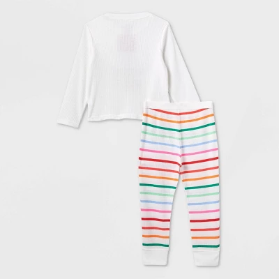 Toddler Striped Oh What Fun Matching Family Thermal Pajama Set - Wondershop™ 2 Toddler Striped Oh What Fun Matching Family Thermal Pajama Set - Wondershop™ - Image 2